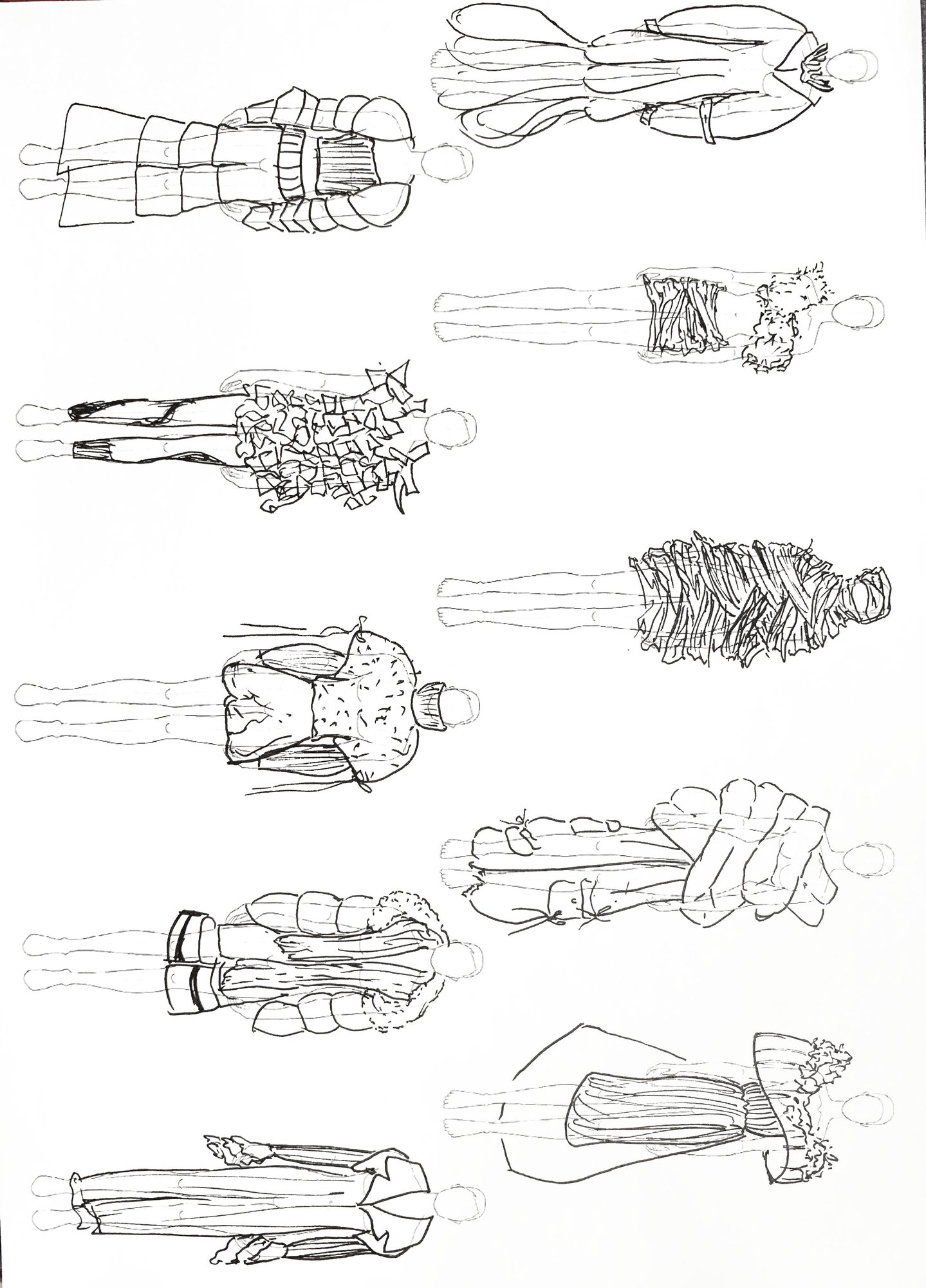 Silhouette sketches, sheet 4