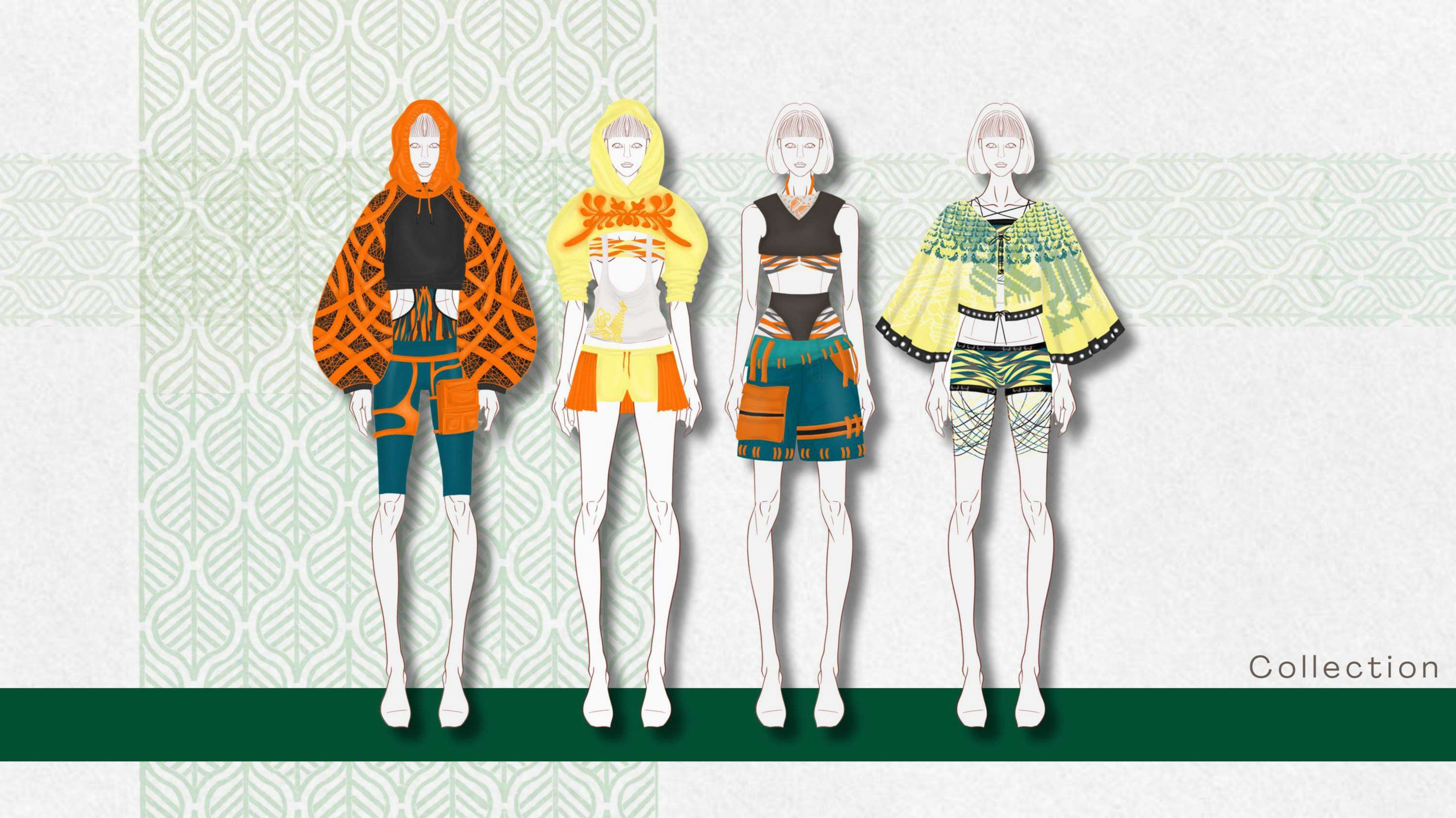 Line-up of the four Spoorti looks